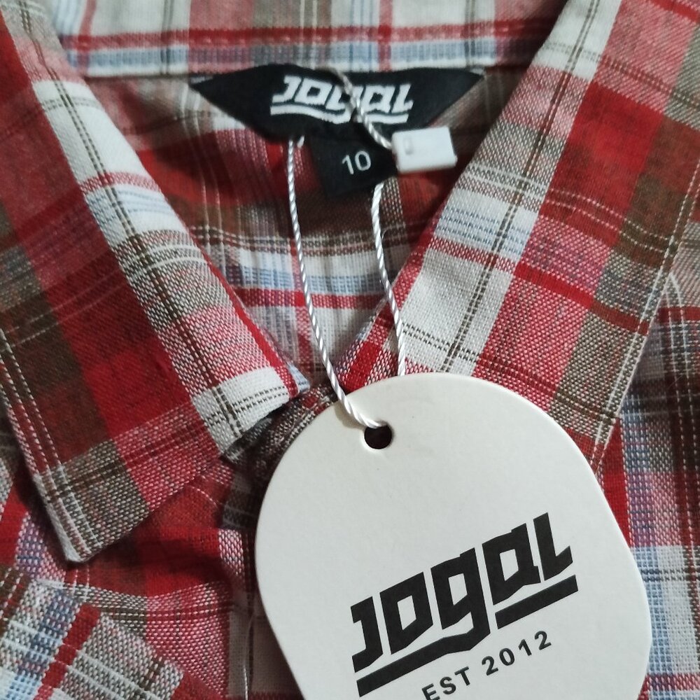 Boys Plaid Shirt Long Sleeve Kids Button Down Shirts with Pocket for 6-14 Yea...